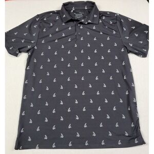 Under Armour The Playoff Polo 3.0 Boats Print Black Men's Size L (Mnt. Shadows)